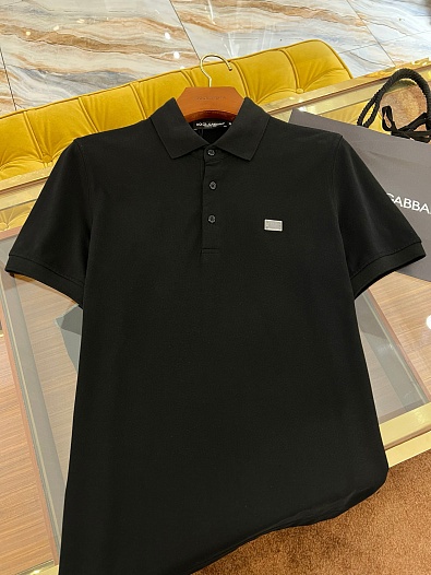 Мужское поло Dolce & Gabbana Premium - Black   