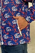 Мужская синяя ветровка Gucci Double G Anchor