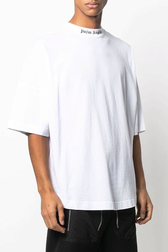 Белая оверсайз футболка Palm Angels logo-print