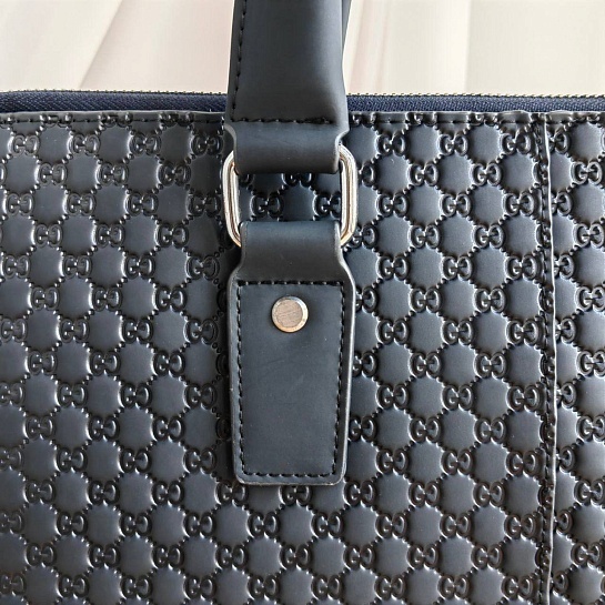 Кожаная сумка Gucci GG Supreme briefcase 38х28 см