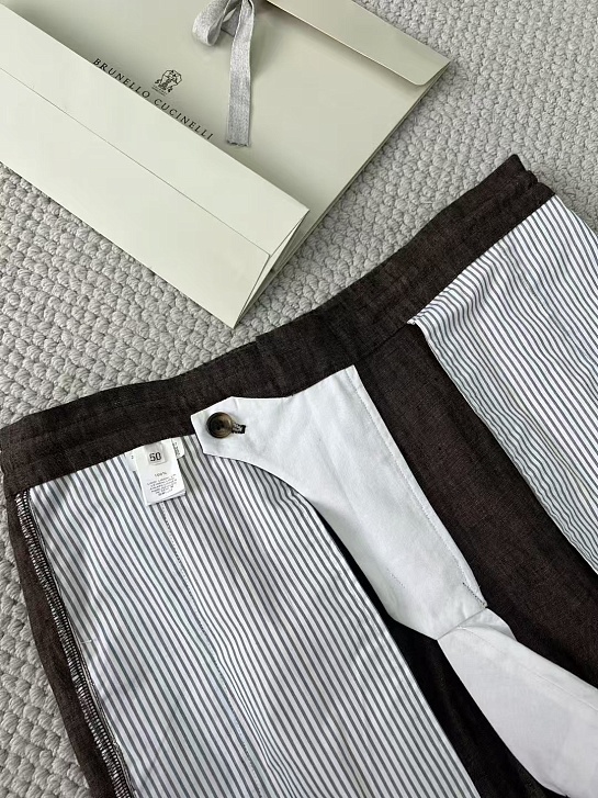 Льняные брюки Brunello Cucinelli Premium - Brown