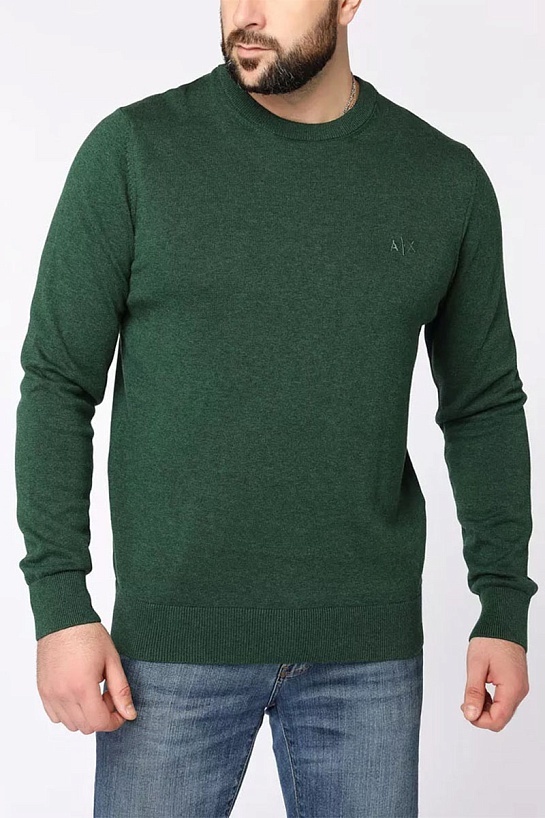 Мужская зелёная кофта Armani Exchange