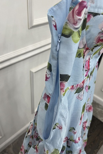 Женское синее платье Zimmermann Floral all-over   