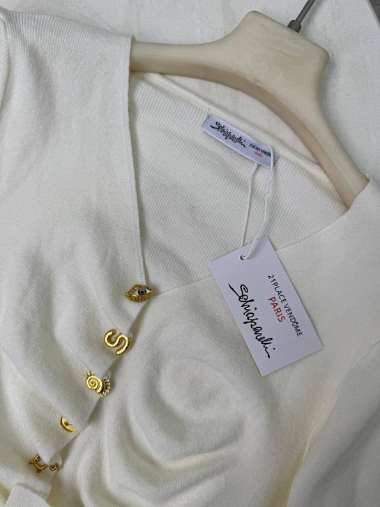 Женская кофта белого цвета Schiaparelli Premium