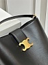 Женская кожаная сумка Celine Triomphe Louise Premium 23.5x24x16 см - Black