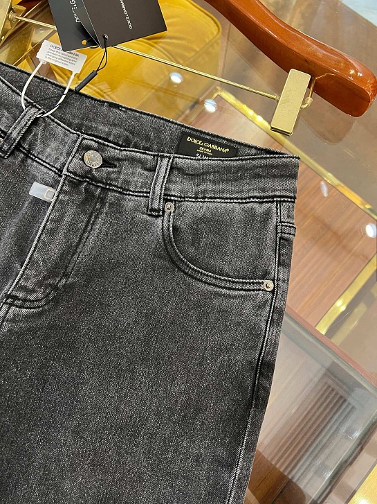 Мужские чёрные джинсы Dolce & Gabbana slim fit