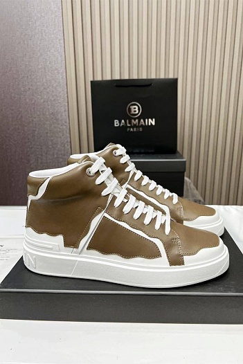 Кожаные кроссовки Balmain Paris High-Top   