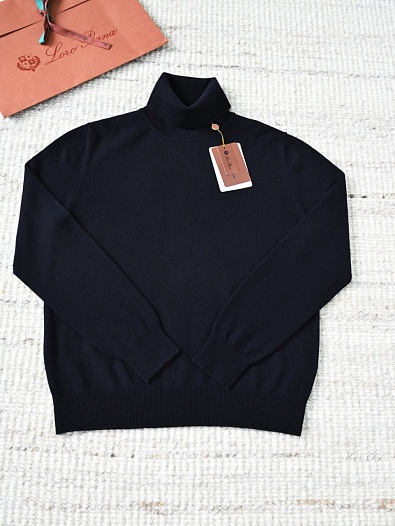 Мужская водолазка Loro Piana Premium - Black Blue   