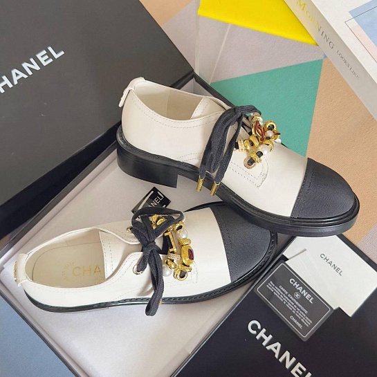 Женские кожаные ботинки Chanel premium