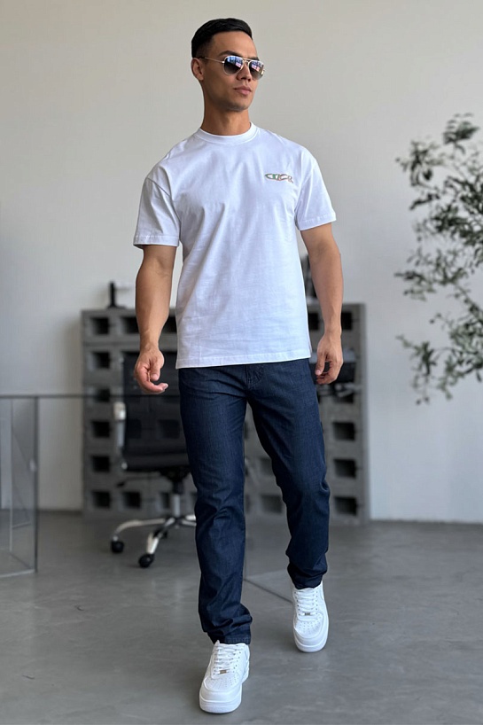 Мужская белая футболка Dior x Lewis Hamilton