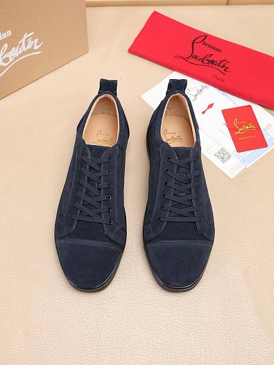 Замшевые кроссовки Christian Louboutin Louis Junior   