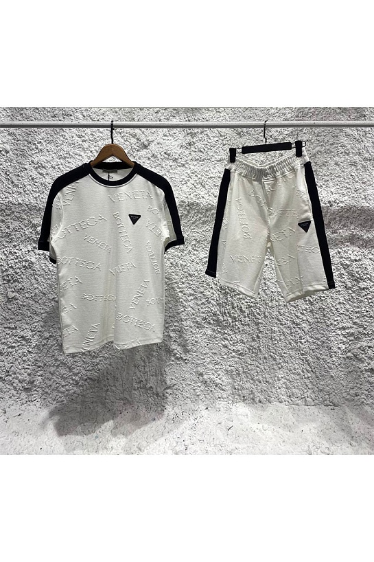 Мужские шорты Bottega Veneta embossed - White