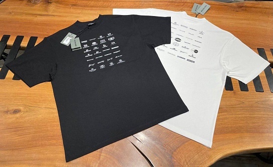 Чёрная оверсайз футболка Balenciaga Archives Logos