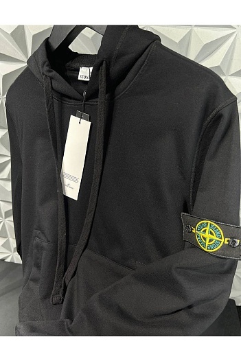 Мужское худи голубого цвета Stone Island Compass-patch   