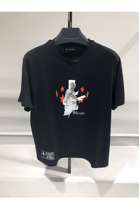 Чёрная оверсайз футболка Neil Barrett x James Harden
