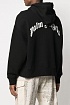 Утеплённое оверсайз худи Palm Angels "Pirate Bear" - Black