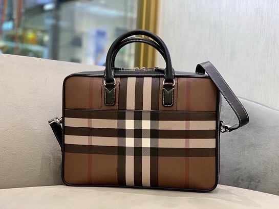 Кожаный портфель Burberry Premium 38x28x9 см