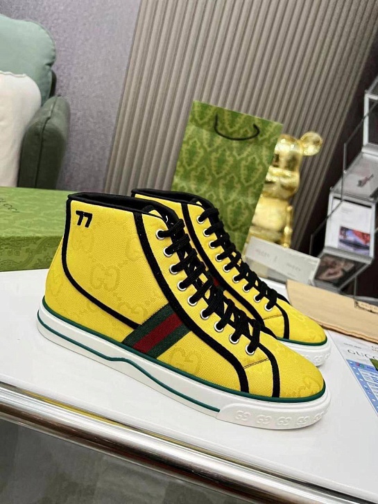 Мужские кроссовки Gucci Tennis 1977 high-top - Yellow