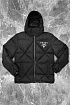 Мужская чёрная куртка Prada Re-Nylon logo-print