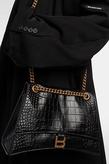 Женская кожаная сумка Balenciaga Сrush 31x20 см   