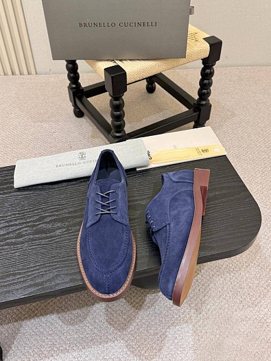 Замшевые ботинки Brunello Cucinelli derby - Blue   