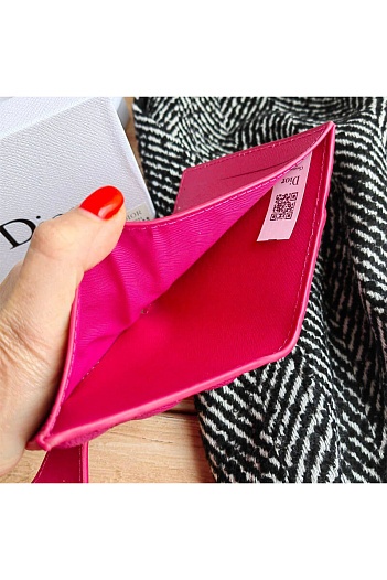 Кожаный кардхолдер Dior 12x10 см   