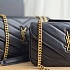 Кожаная чёрная сумка Yves Saint Laurent LouLou 26x14 см