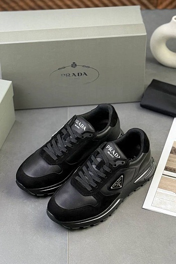 Мужские кроссовки Prada logo-plaque - Black   