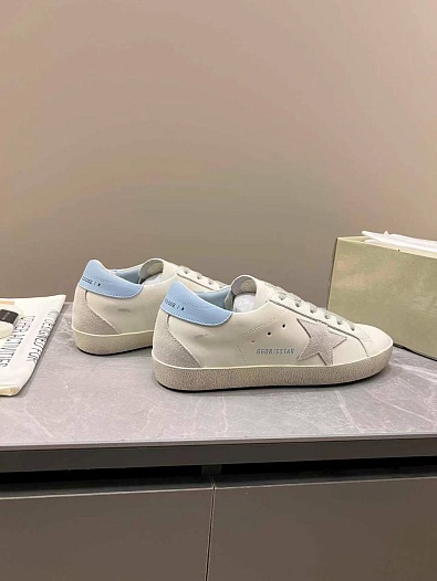 Женские кожаные кроссовки Golden Goose Super Star premium   