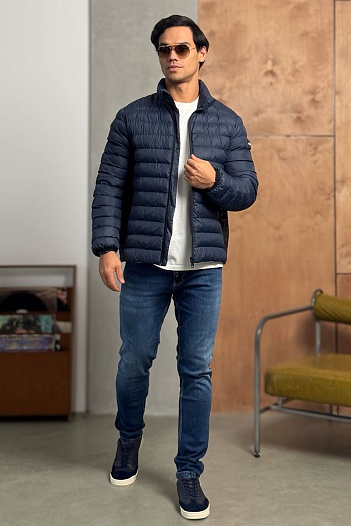 Мужская куртка Calvin Klein side-logo - Navy   