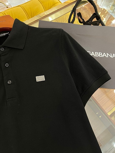 Мужское поло Dolce & Gabbana Premium - Black   