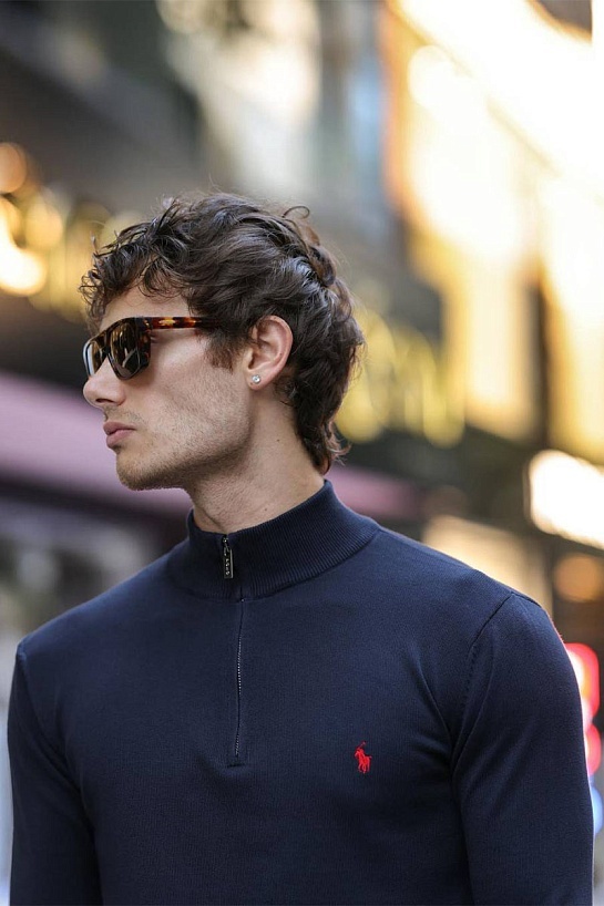 Мужская кофта Роlо Ralрh Lаurеn half-zip - Navy