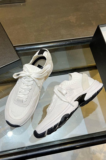 Женские кроссовки Chanel Premium - White   