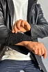 Мужское утеплённое пальто Philipp Plein чёрного цвета