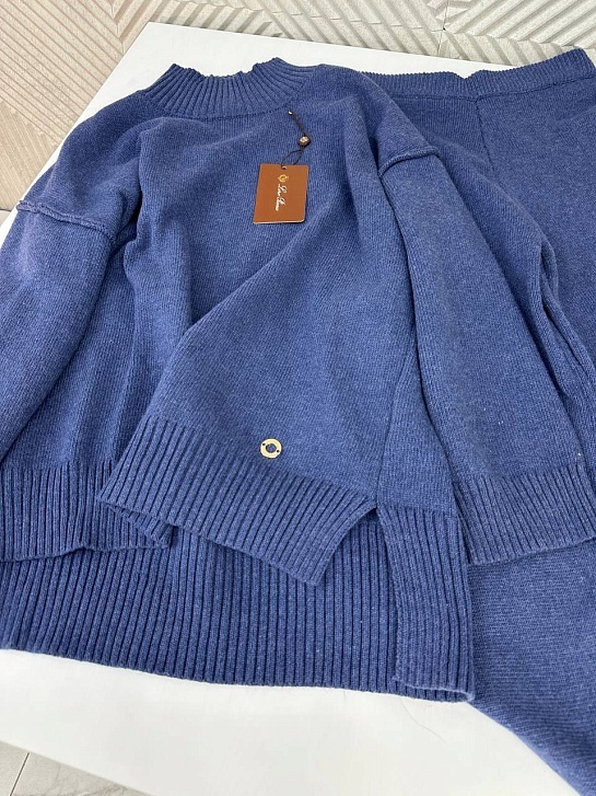 Женский синий костюм Loro Piana Premium