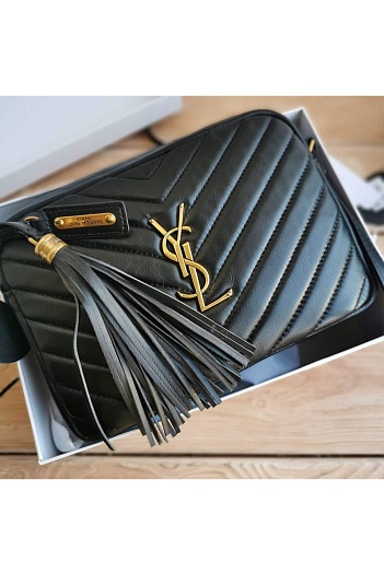 Кожаная сумка Yves Saint Laurent Lou medium 23x16 см (2 расцветки)   