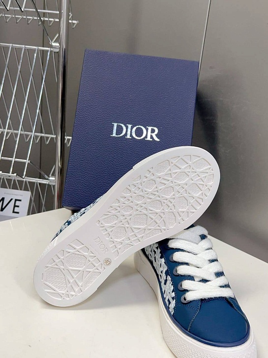 Женские комбинированные кроссовки Dior - Blue