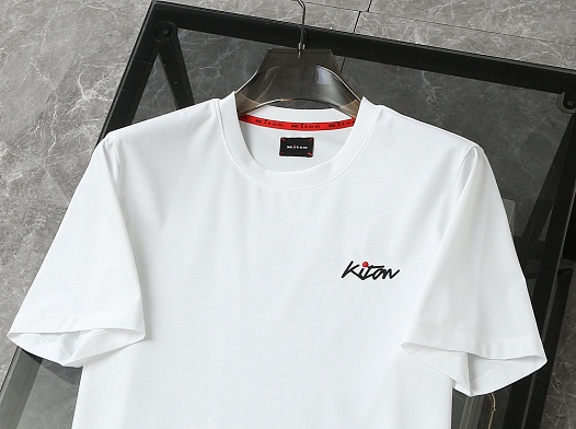 Мужская белая футболка Kiton premium   