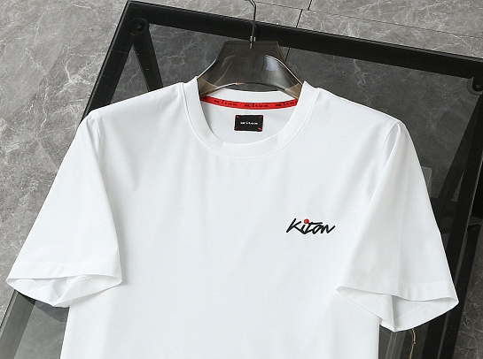 Мужская белая футболка Kiton premium