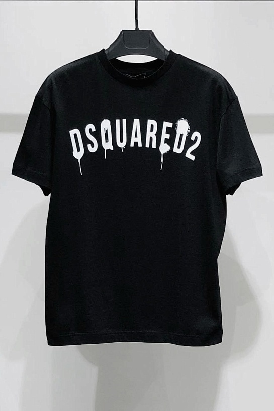 Чёрная оверсайз футболка Dsquared2