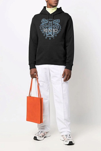Чёрное худи Kenzo Tiger Head embroidered   