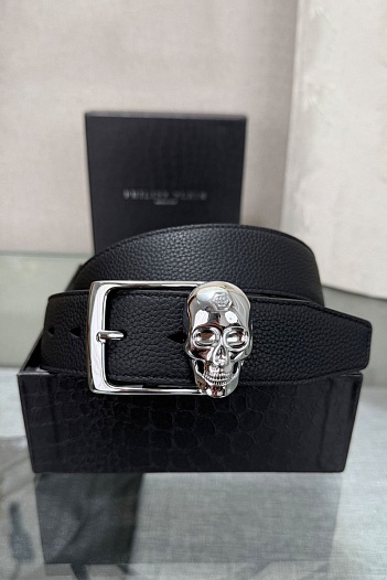 Кожаный ремень Philipp Plein Skull premium   