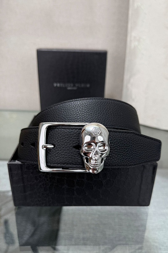 Кожаный ремень Philipp Plein Skull premium