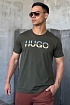 Мужская тёмно-зелёная футболка Hugo Boss