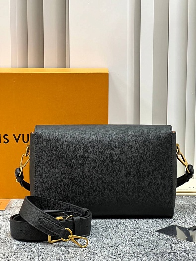 Женская кожаная сумка Louis Vuitton Soft Twist Premium 27x19x9 см - Black   