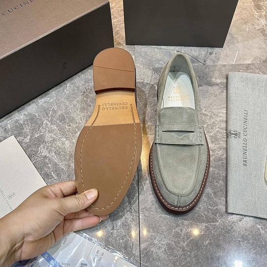 Мужские замшевые лоферы Brunello Cucinelli Premium