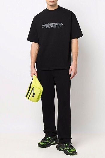 Чёрная оверсайз футболка Balenciaga   