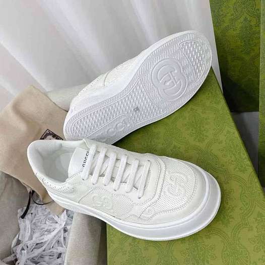 Женские кроссовки Gucci GG Chunky B - White   