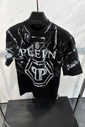 Футболка чёрного цвета Philipp Plein Hexagon   