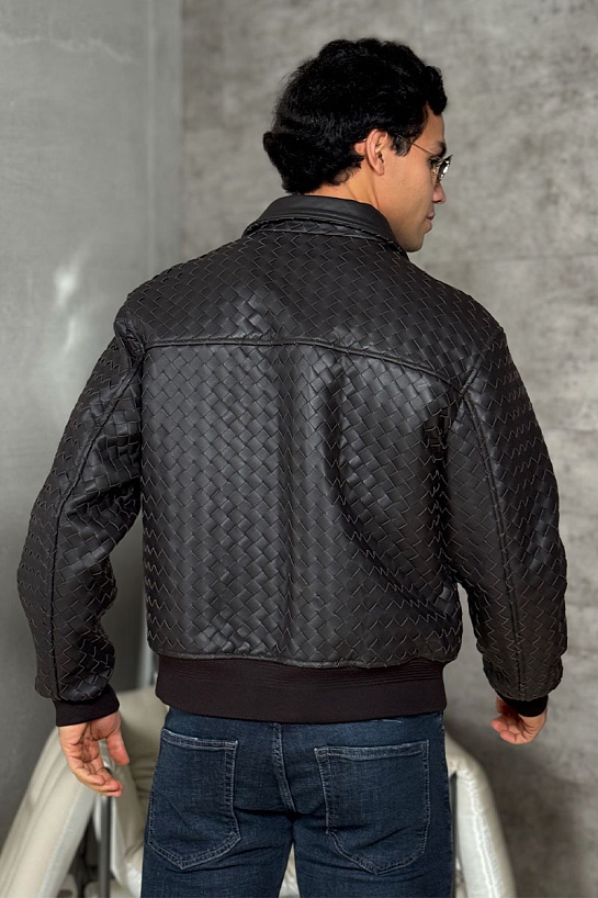 Мужская кожаная куртка Bottega Veneta premium